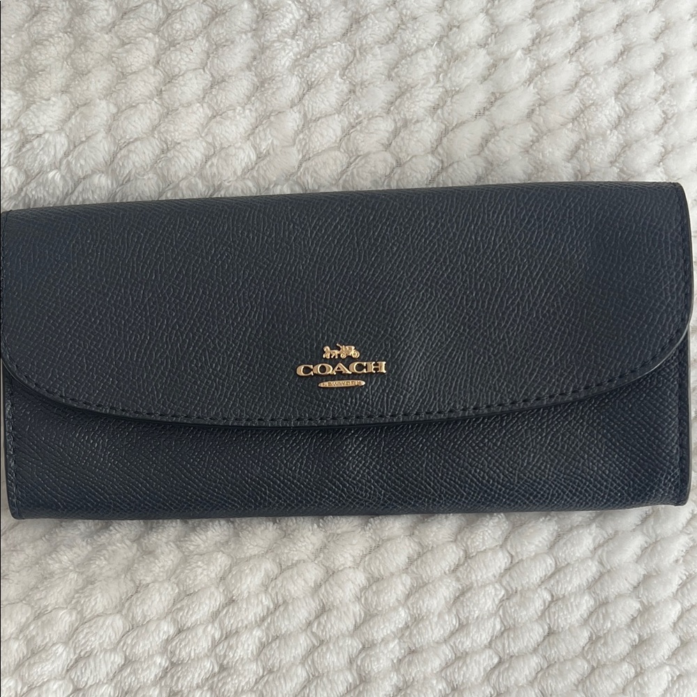 Coach Black Textured Leather Wallet